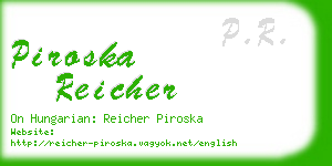 piroska reicher business card